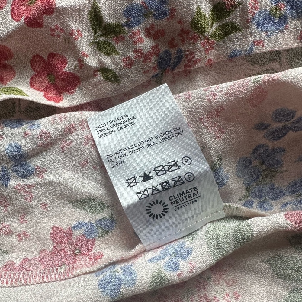 Reformation Pink Floral Wrap Midi Dress - Picture 7 of 7